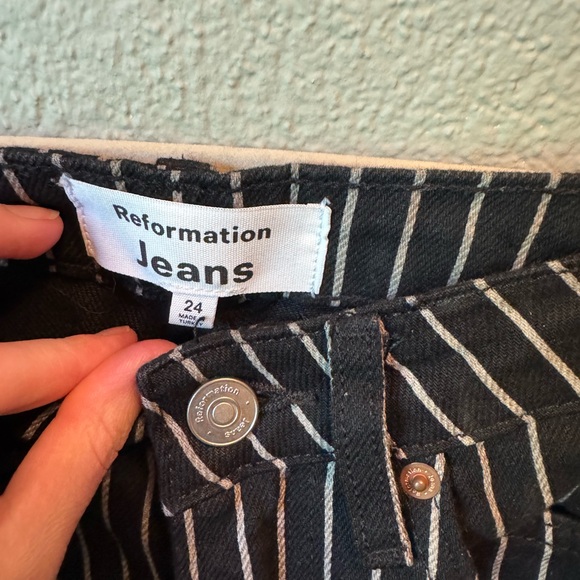 Men's Black Striped Pants - Picture 3 of 3